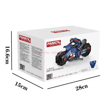 Moto électrique télécommandée 3D acrobatique à l'échelle 1:10, voiture télécommandée, course de drift, jouet pour enfants 10 best sales Moto radiocommandée - №6