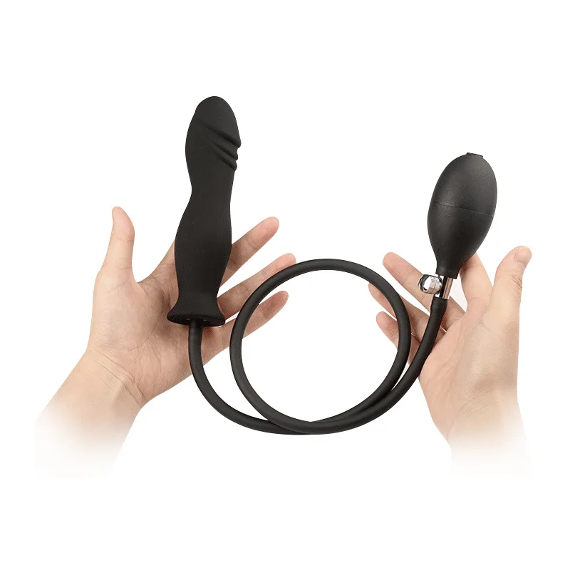 Godemichet Anal Gonflable en Silicone, Super Grand, Pompe Extensible, Sans Vibrateur, Jouets Sexuels