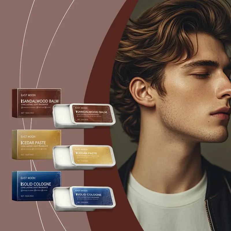 

Men Sandalwood Balm Series Lasting Scent Keep Fresh Dating Flirting Improve Temptation Portable Body Light Fragrance Solid Balms