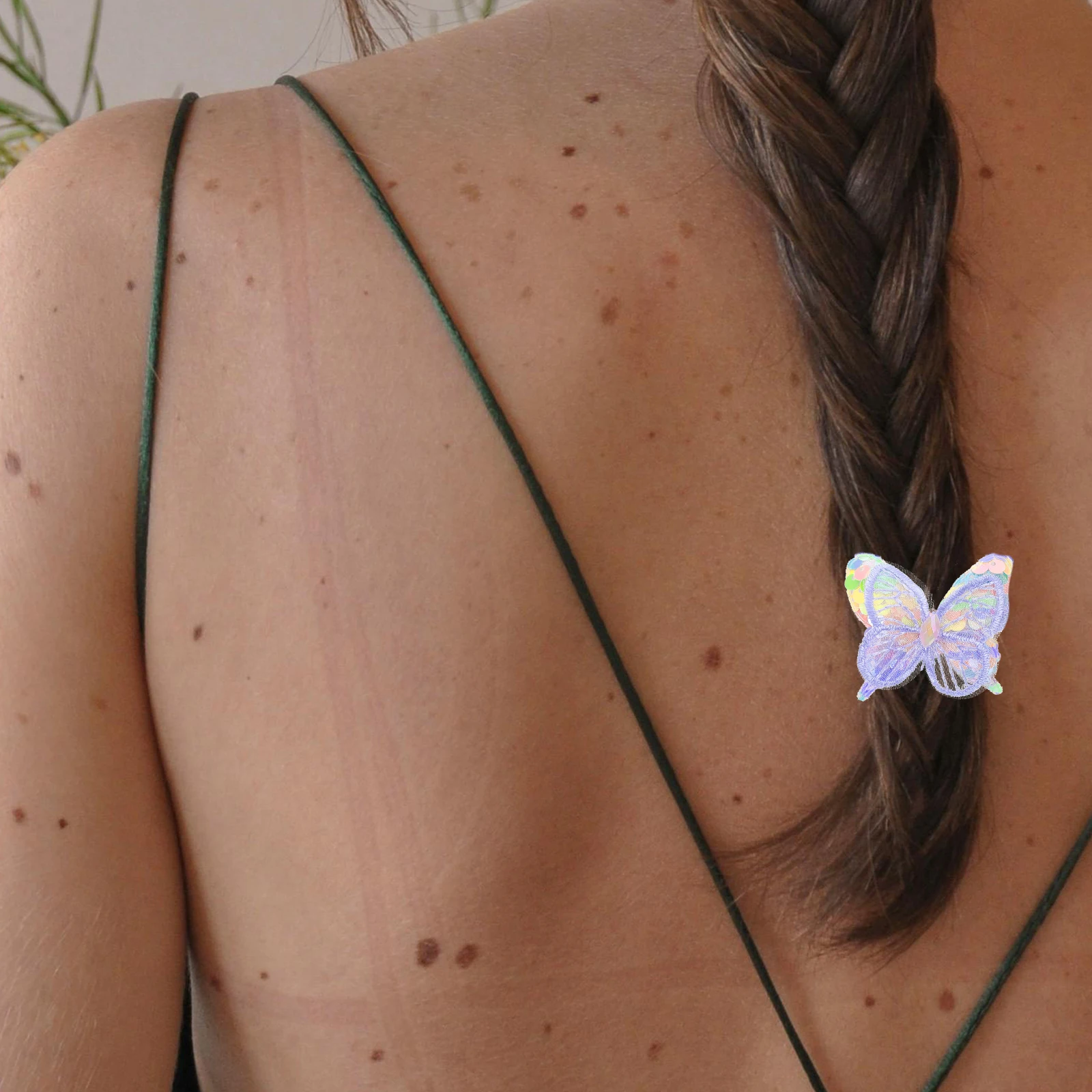 

10pcs Butterfly Accessories Glittery Sequins Elastic Scrunchies Hair Ties Comfortable Ponytail Holders Cartoon