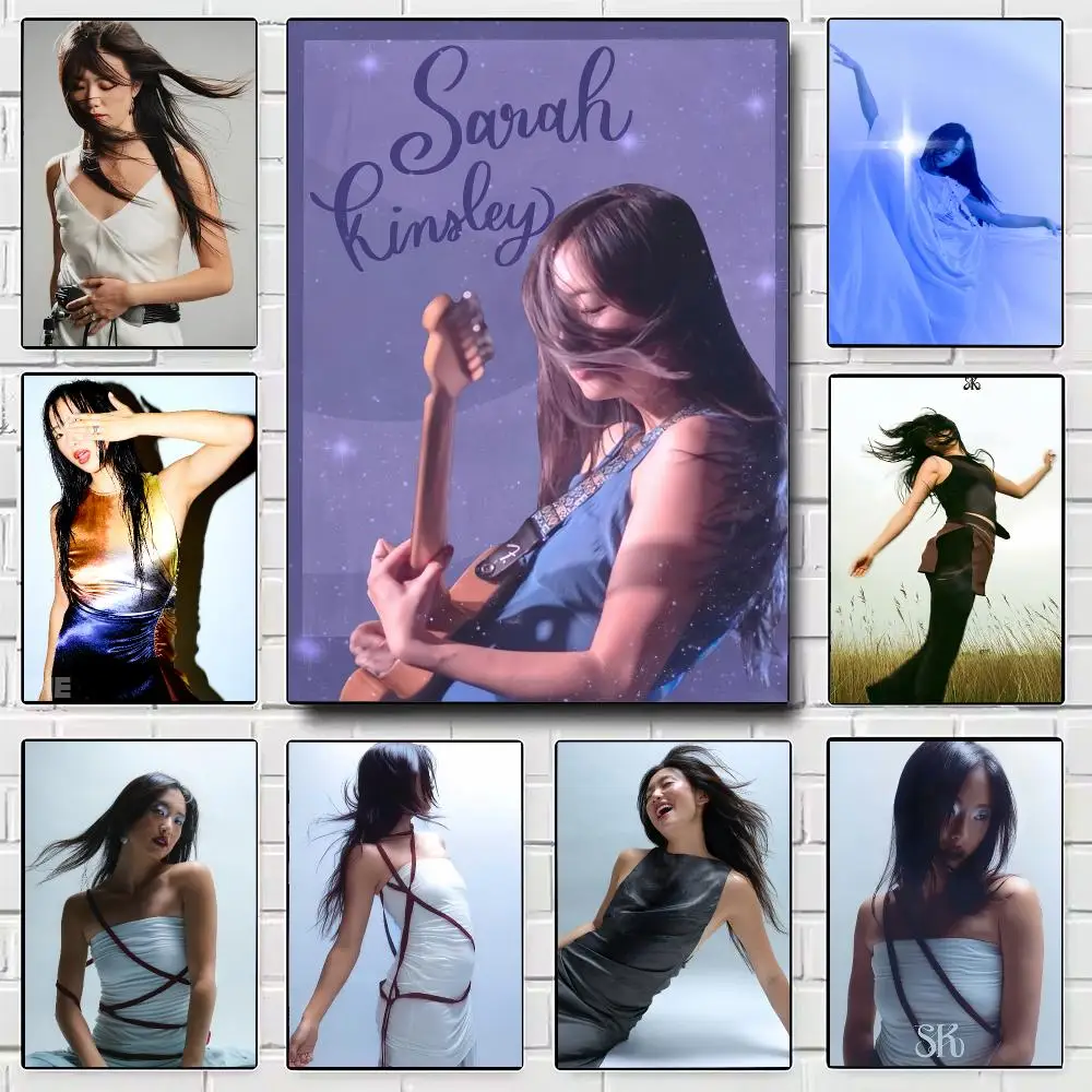 Singer S-Sarah Kinsley Poster Modern Wall Art for Bedroom Living Room Cafe Bar Aesthetic Home Decor Gift