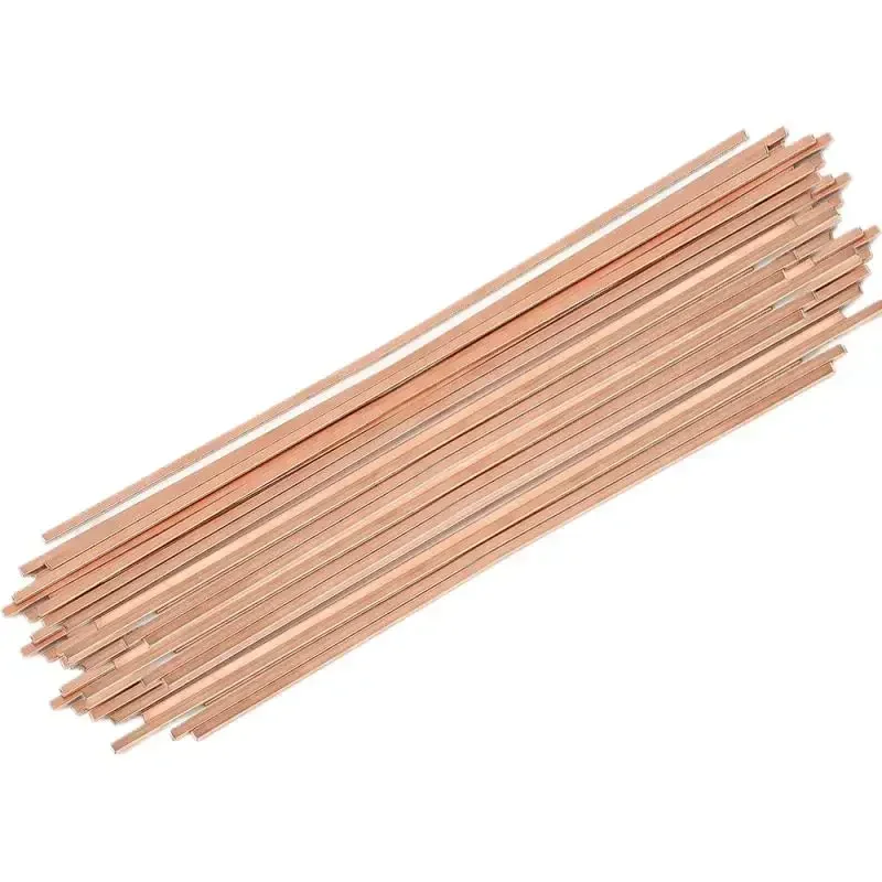 1-3mm Phosphor Coppers Welding Rods Round/Flat Electrode Welding Wire Soldering Rods For Brazing Repair Rod Tool 40/50cm Length