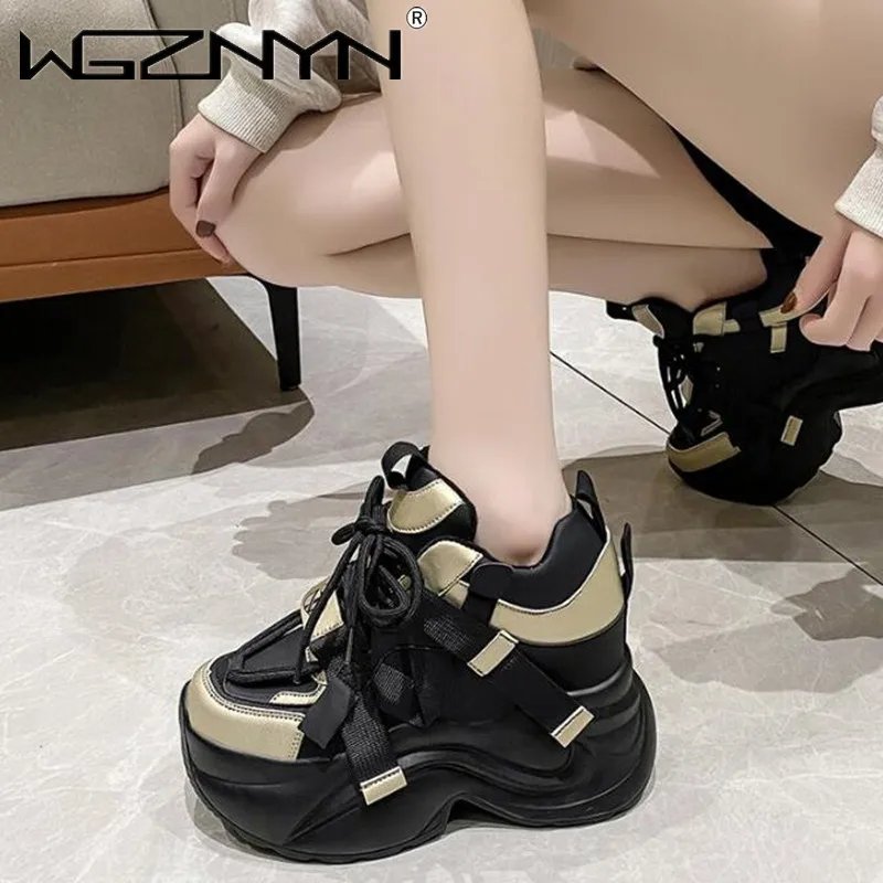 

New Designer High Top Sneakers Woman Female Fashion Hight Increasing Ladies Trainers Chunky Sneakers Woman Basket Femme Boots