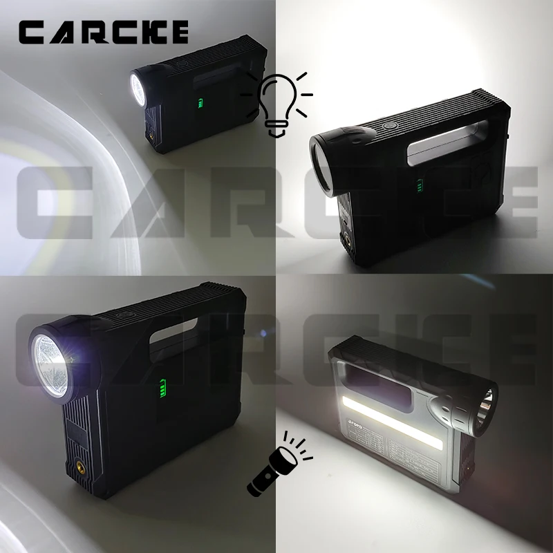 Car Jump Starter Power Emergency Booster Starting Device Electric Air Compressor Tire Inflator Heavy Duty Truck Jump Starter