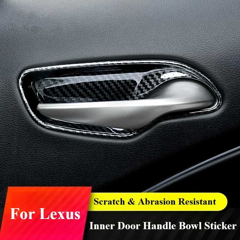 Inner Door Bowl Trim Cover Interior Handle Patch Decorative Sticker Custom Precise Fit Interior Mod Parts For Lexus UX260h/UX200