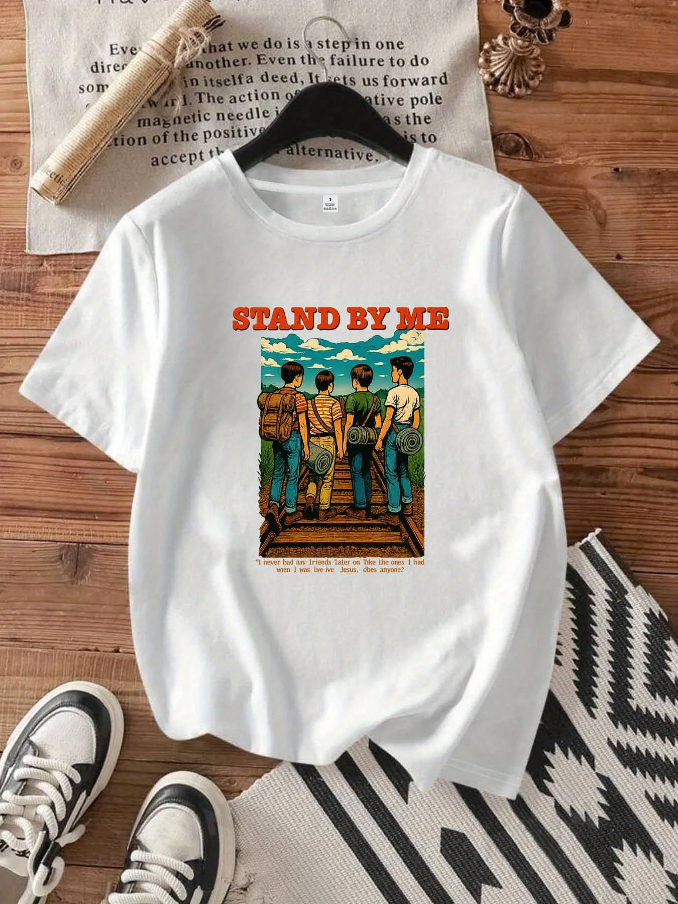 

【WY1314885】Cartoon pattern Crew Neck Women's T-Shirt Short Sleeve Fashion Printed Half Sleeve Top Stretch T-Shirt