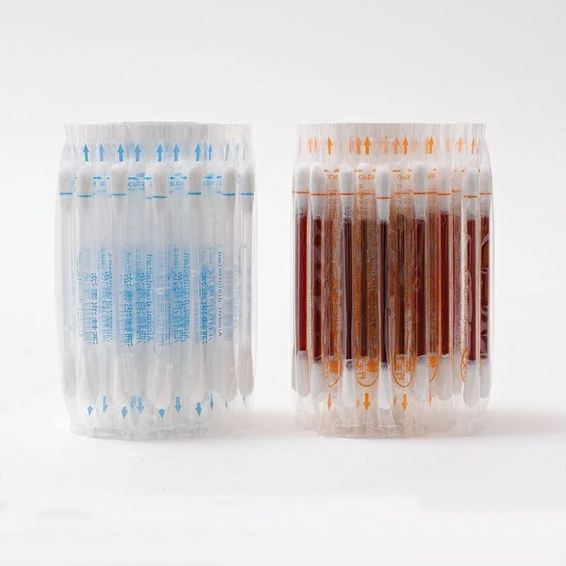 500 PCS Disposable Iodophor ผ้าฝ้าย Swabs สําหรับ Home ฆ่าเชื้อผิวบาดแผลทารกฆ่าเชื้อพกพาไอโอดีนผ้าฝ้าย Swabs