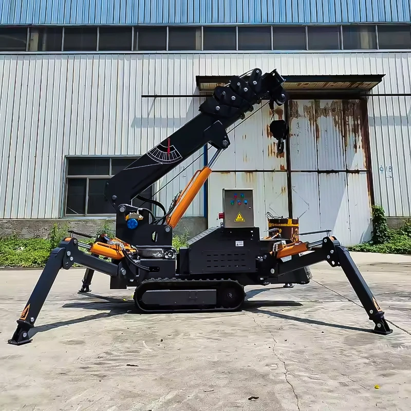 تصميم جديد Spyder Cranes البناء الصغير العنكبوت رفع رافعة 5t رافعة زاحفة صغيرة