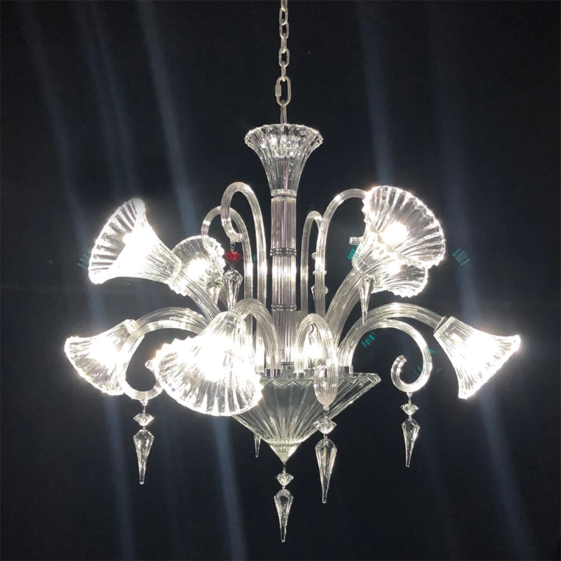 Indoor Home Furnishings Decorative Living Room Bedroom High Quality Crystal Luminaire European Unique Dining Room Pendant Light