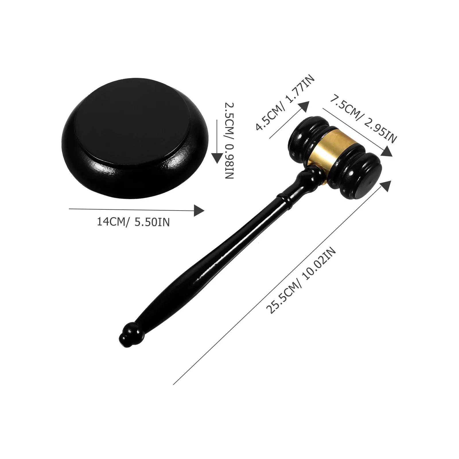 

1Set Judge Gavel Solid Wood Auction Hammer Multifunctional Lightweight Hammer for Meetings Court Lawyer Sale Knock Sound