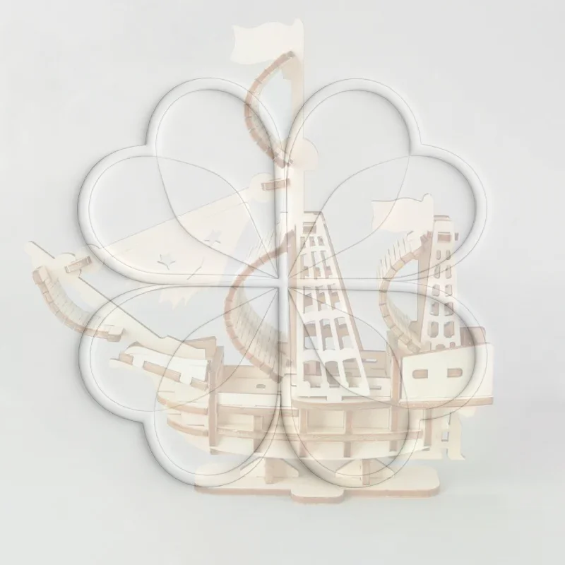 Wooden 3D Gotheborg Sailing Ship Puzzle DIY Handmade Craft Educational Toy for Kids Teens Birthday Gift Family Activity