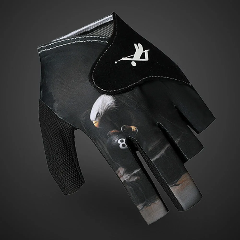 High Quality Left Hand Billiards Glove Non Slip Elastic Half Fingers Glove Breathable Snooker Billiard Glove Fitness Accessories
