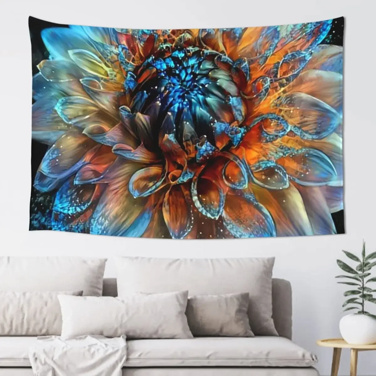 

Glowing Chrysanthemum Tapestry Bedroom Decor Home Decor Accessories Room Decorations Tapestry