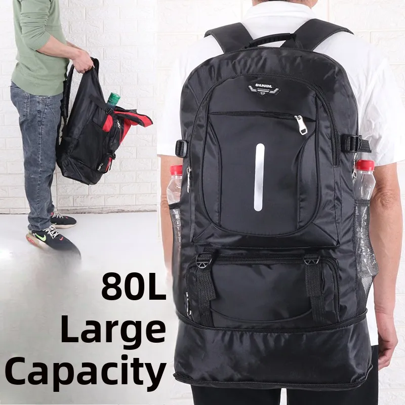 

Новая большая сумка емкостью 80 л с двойным плечом, мужская спортивная сумка для скалолазания на открытом воздухе Miant Workers Return Home Lage Wee Wom...