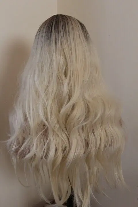 Perruque synthétique blonde ombré pour femme, 60cm