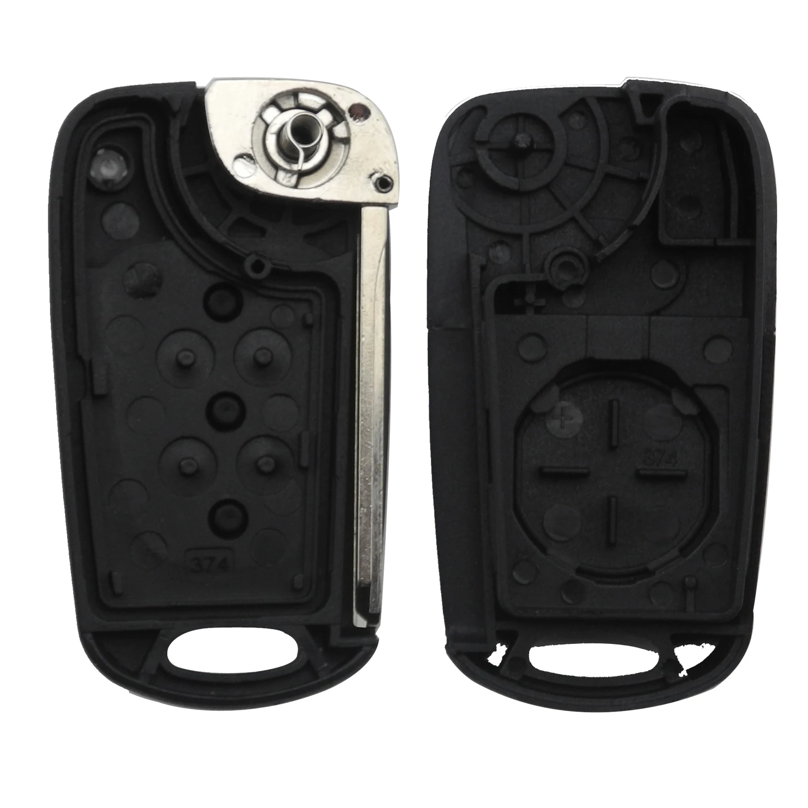 Jingyuqin – coque de clé de voiture pliable, vierge, pour Kia Rio 3 Picanto Ceed Cerato Sportage K2 K3 K5 Soul Hyundai