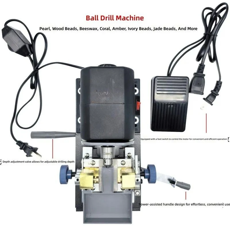for  Buddha Bead Pearl Drilling Machine High Power Small Electric Drill Jewelry Infinity Speed Adjusting Tool