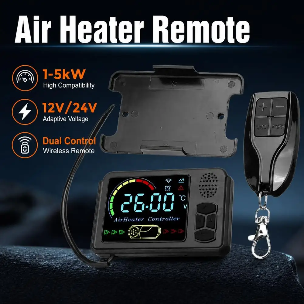 Efficient Parking Heater Featuring LCD Display Remote Control for 12V 24V Vehicles Like Trucks Campers