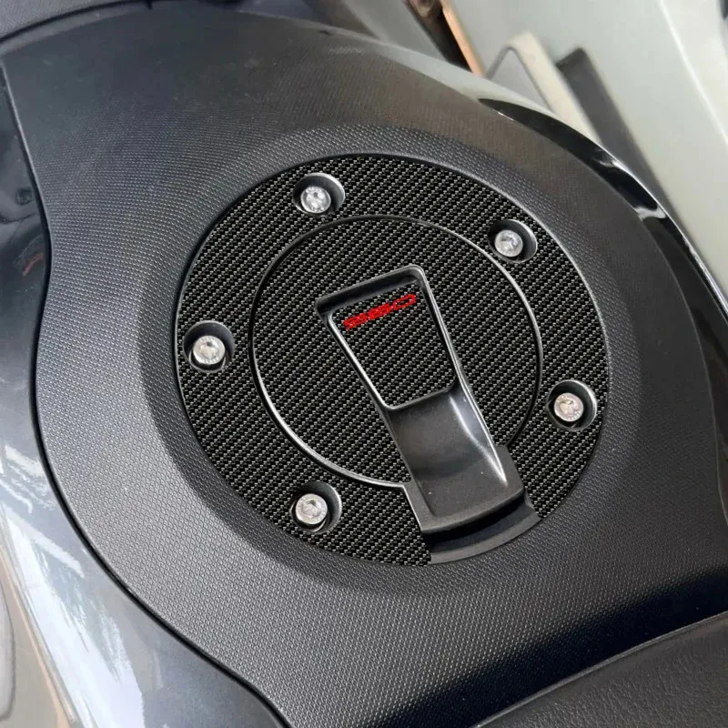For YAMAHA Tmax 560, 2022 2023 Fuel Tank Cap Sticker, 3D Carbon Fiber Oil And Gas Tank Protection CalcomaniAs