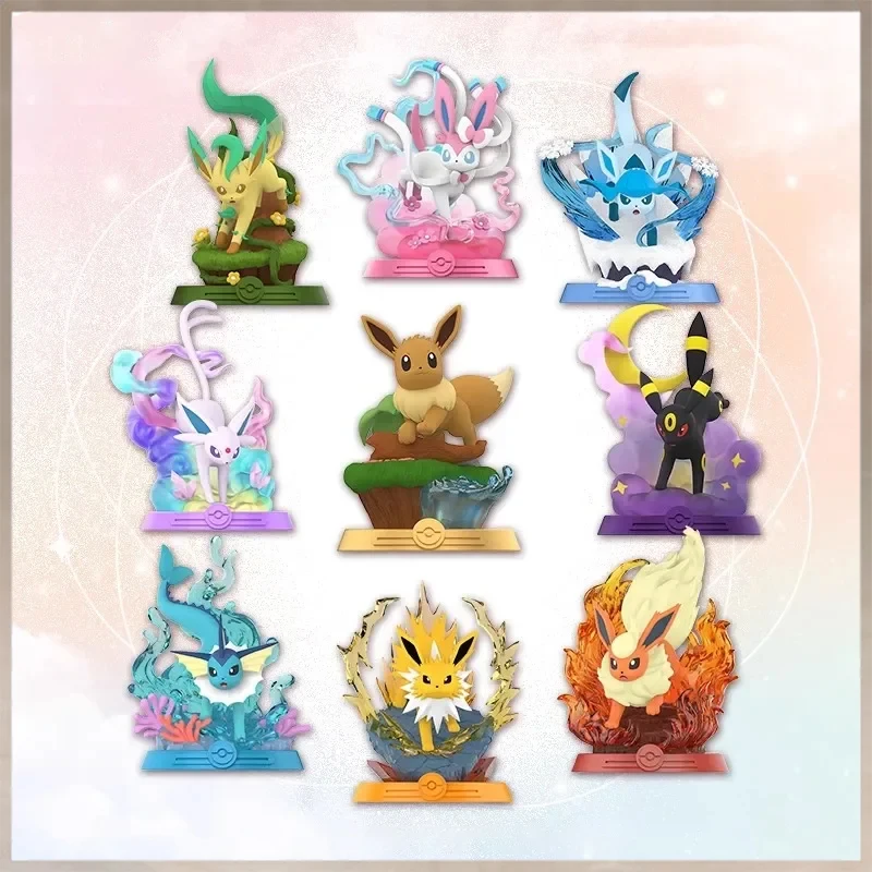 

Original Pokemon Anime Figure Let's Go Eevee Action Figure Sylveon Figurine Kawaii Doll Children Toys Decoration Birthday Gift