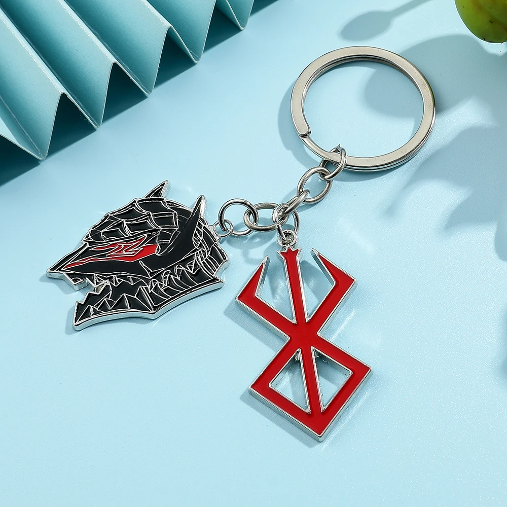 Pingente de Chaveiro Berserk Behelit com Logotipo da Espada do Sacrifício, Acessório para Cosplay