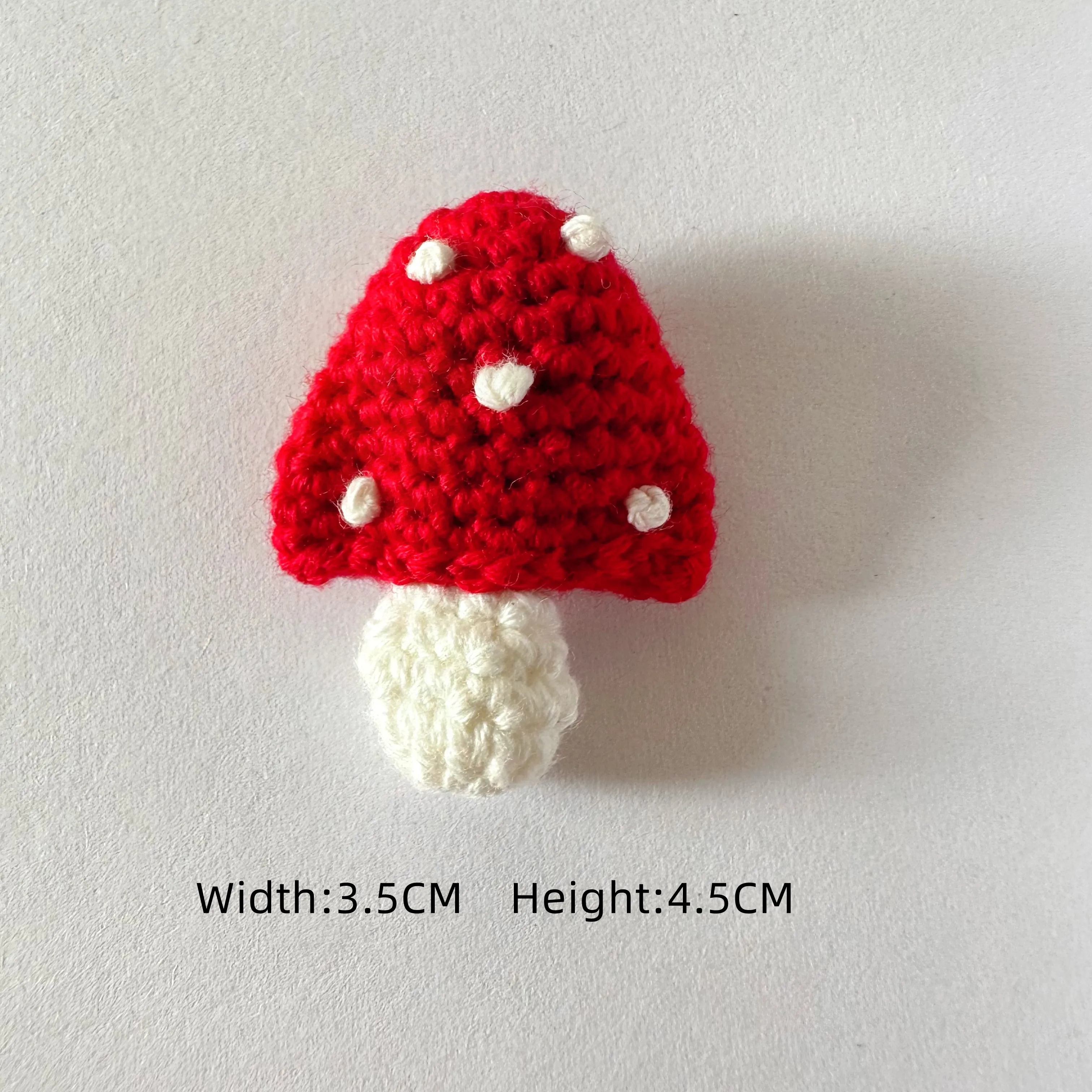 Handmade Wool Crochet Red White Mushroom Hair Accessories Children Hats Scarf Clothes Socks Cartoon DIY Decoration Accessories