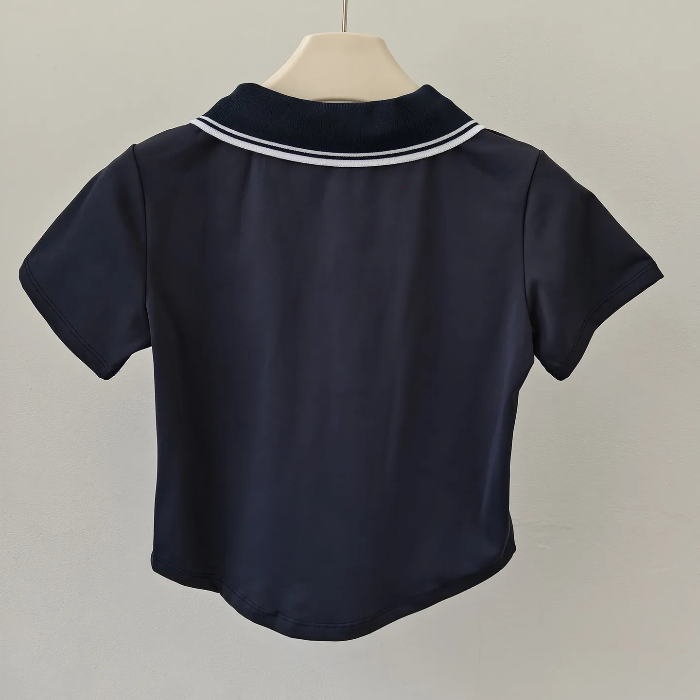 Tennisanzug Damen Sport-Top Shorts POLO-Shirt Schnelltrocknend Atmungsaktiv Kurzarm Fitness Gürtel Tasche A-Linien-Culotte – Detail 4