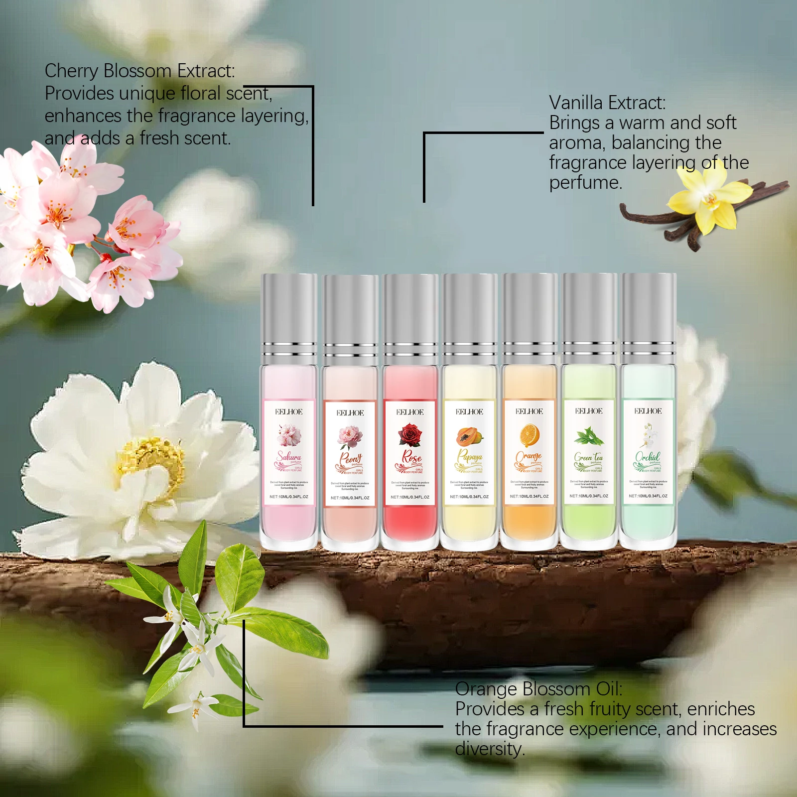 Juego de perfumes para el cuerpo, aceite esencial Natural, efecto de resistencia concentrado, regalo de fecha para pareja, aroma largo fresco, mejora el encanto, Aroma elegante