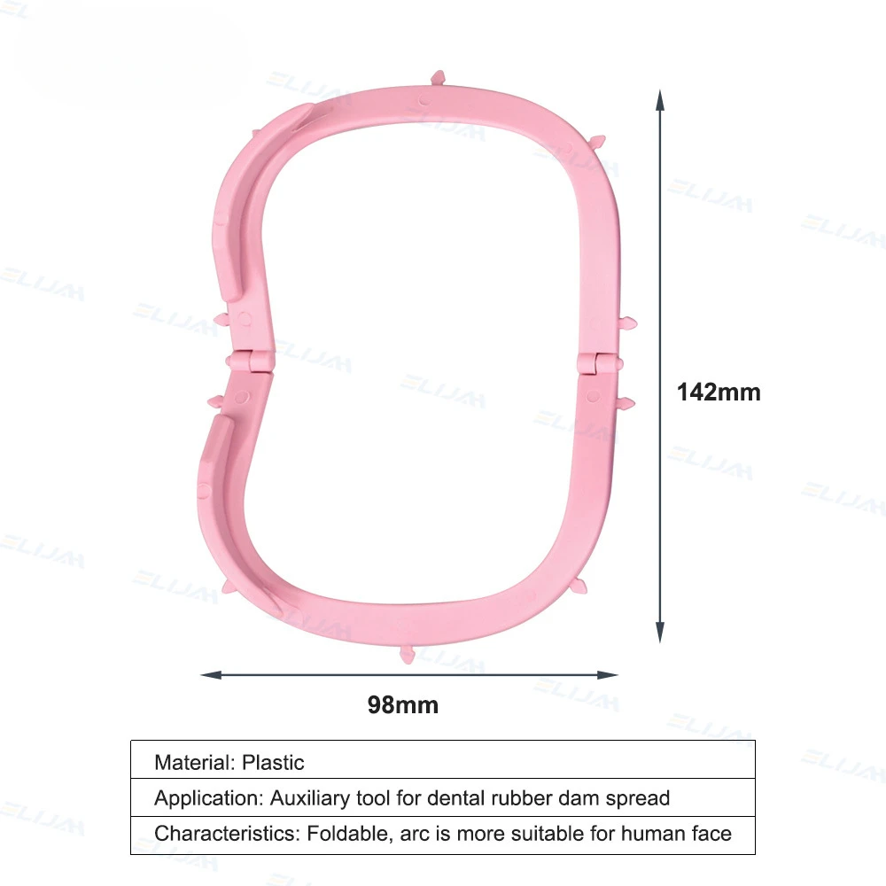 Denta folding rubber barrier bow, colored plastic denta aids