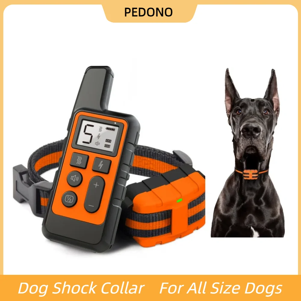 Dog Training Equipment Bark Control Device Rechargeable Electric Collar Anti Barking Remote Control Dog Trainer