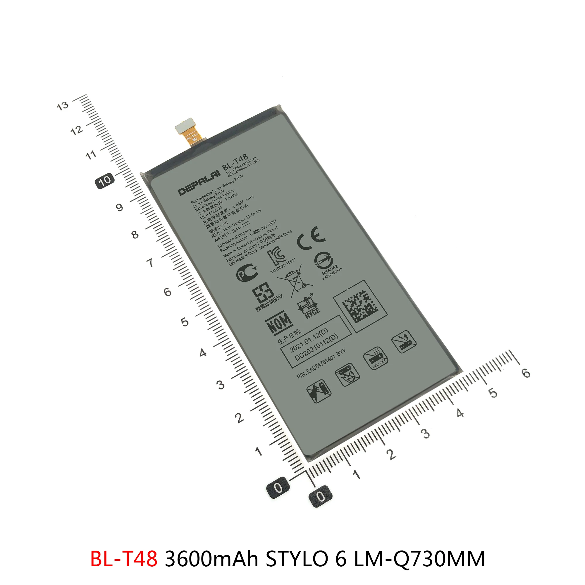 BL-T46 BL-T48 BL-T49 BL-T47 Battery For LG V60 ThinQ STYLO 6 Velvet 5G LM-Q730MM K510 K51S LM-K410BMW phone Batteries