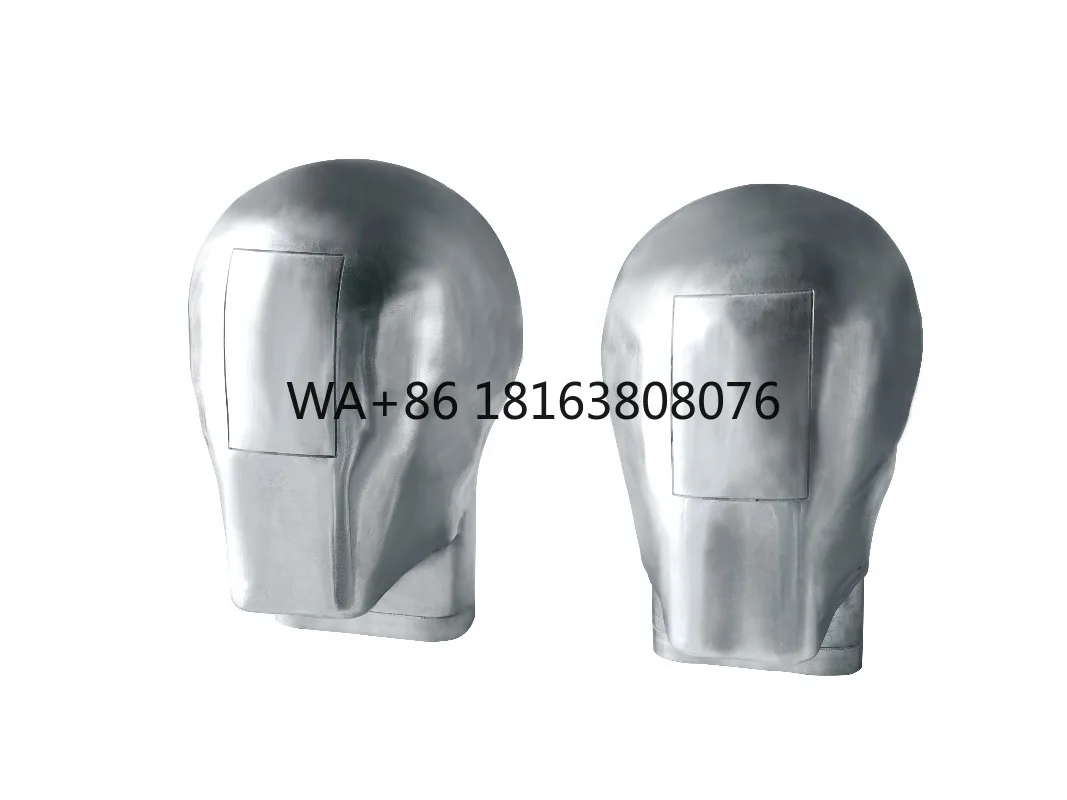 EN960 CNC Dummy Head Form Full Magnesium Aluminum Alloy Impact Testing Polyurethane Headform Helmet OEM Customizable