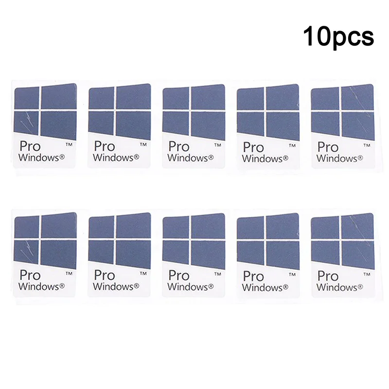 Stiker Windows10 komputer Desktop Notebook biru 10 buah Label WIN10 PRO