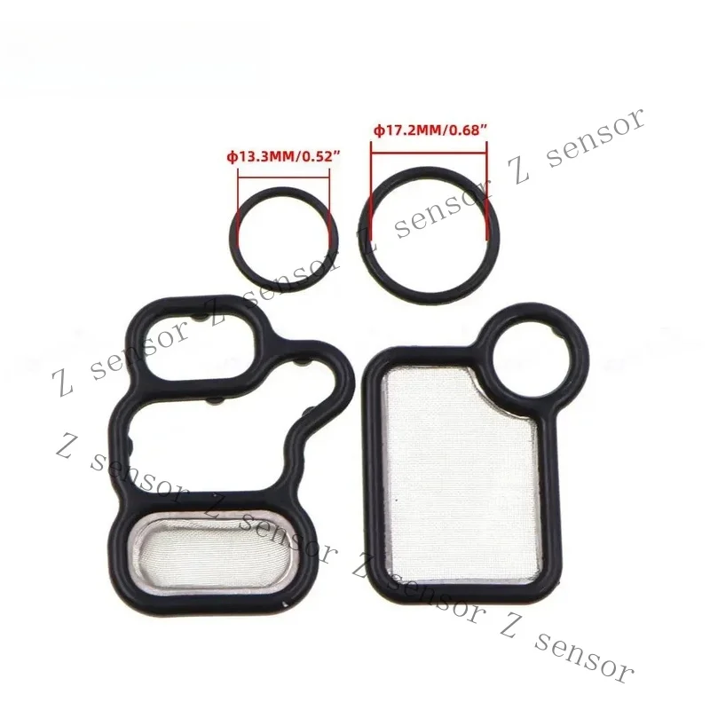 Z+ 4PCS VTEC VTC Solenoid Gasket Filter O-Ring Kit FOR Honda Acura K20 K24 15815RAAA02