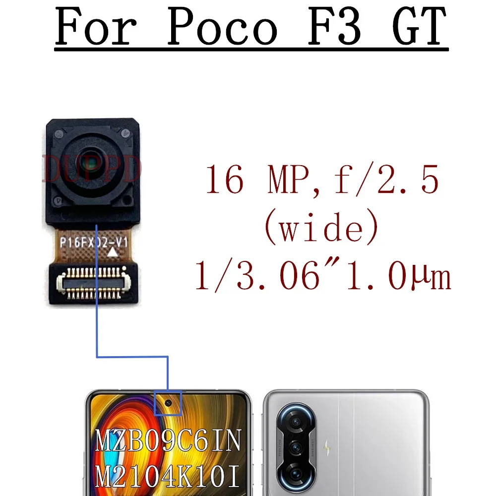 Front Rear Camera For Xiaomi Redmi Poco F3 GT K40 Gaming Frontal Selfie Wide Back Facing Main Backside Camera Module Flex Cable