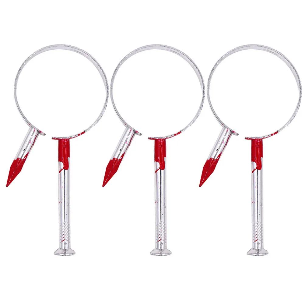 

3Pcs Nail Through Head Prop Creative Halloween Nail Headband Prank Spoof Party Cosplay Props for Funny Tricky April Fool