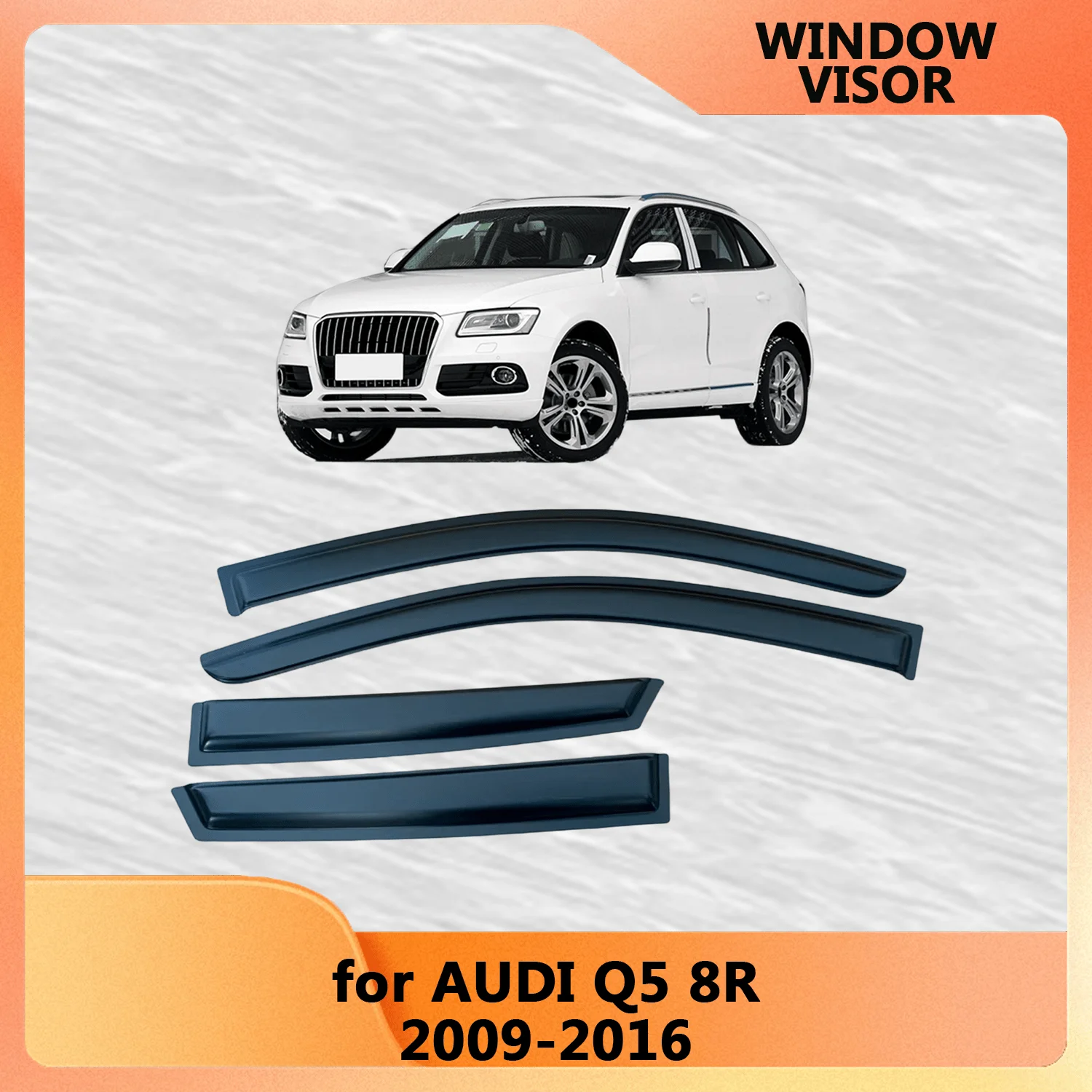 

Window Visor for Audi Q5 8R 2009 2010 2011 2012 2013 2014 2015 2016 Wind Deflectors Rain Guards Door Visor Vent Shades Ventvisor