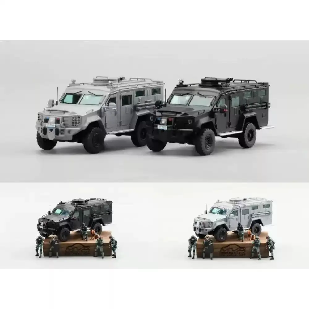 MVA Diecast 1:64 Bearcat Panda Armored Car Model, Openable Doors & Figure Included Play Vehicles Collectible Model Cars Toys