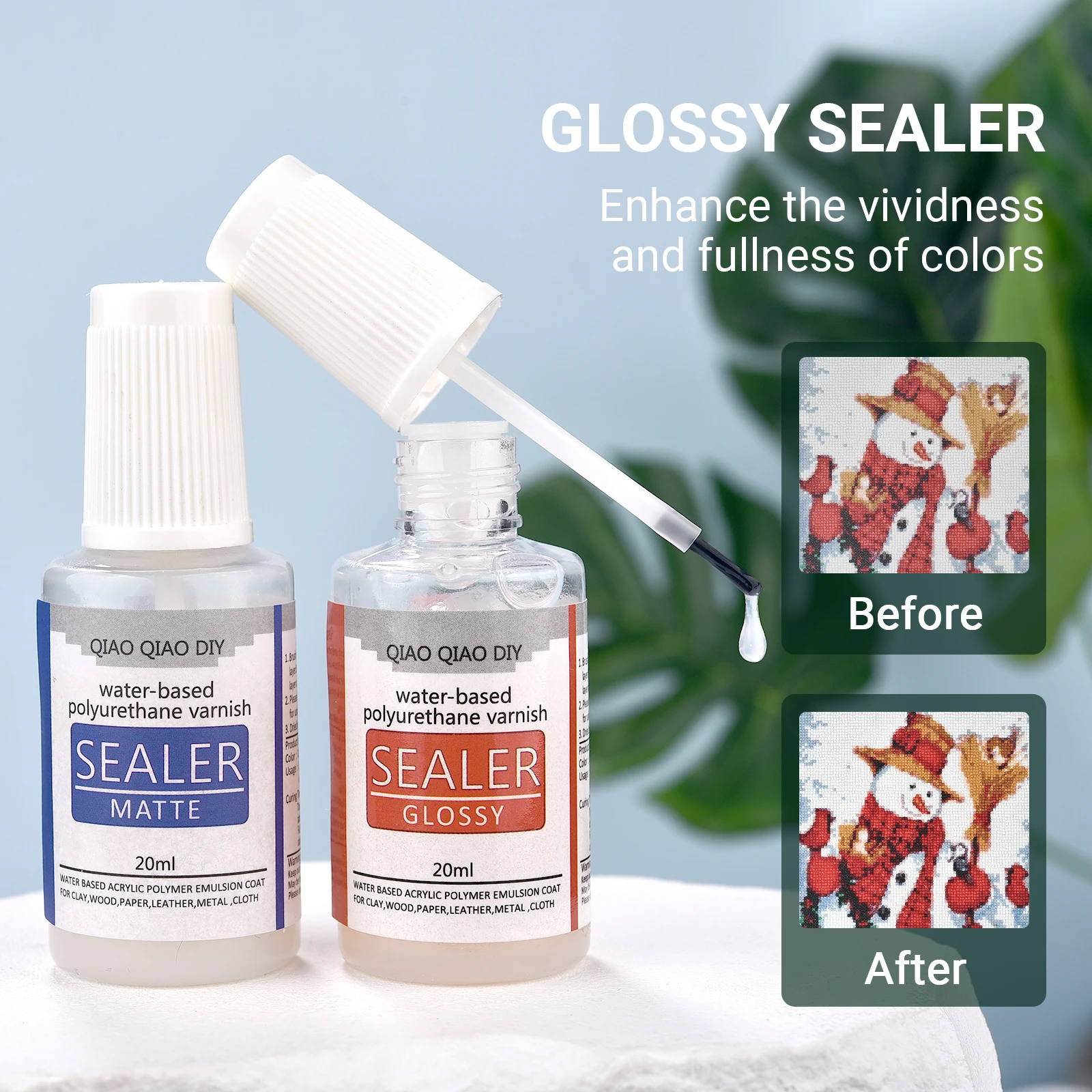 1Bottle 20/60ml Waterproof Protects Brightening Gel Oil Sealant Mold Polishing DIY Crafts Jewelry Epoxy Resin Glossy Sealer