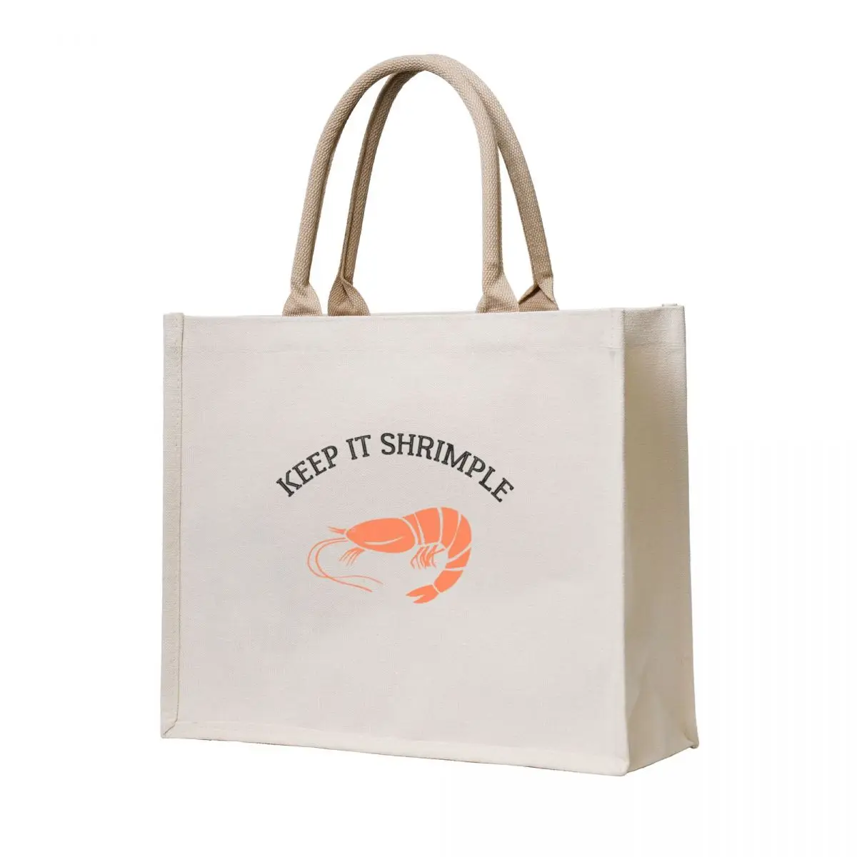 

Keep it Shrimple ! Shellfish, Shrimp Seafood Lovers Tote Bag shoping bag Canvas shoulder bag tote men