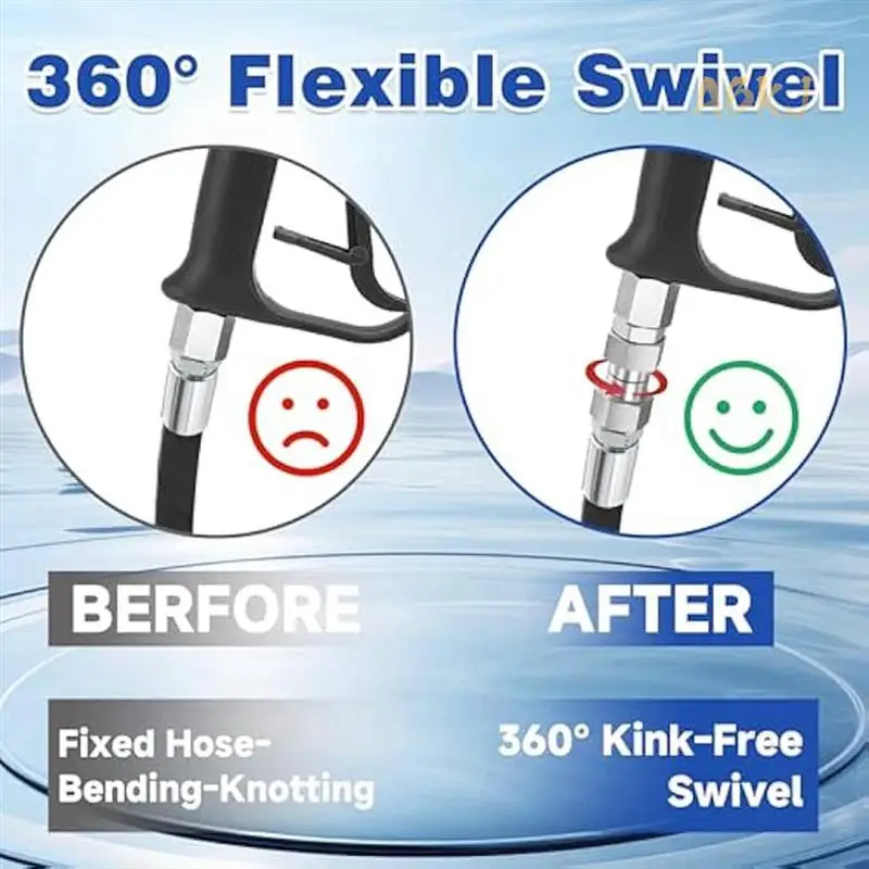 ABKJ-2Pcs 3/8Inch NPT Pressure Washer Swivel Fitting,Anti-Twist 3/8Inch Swivel Male To Female Adapter,360° Swivel Connector