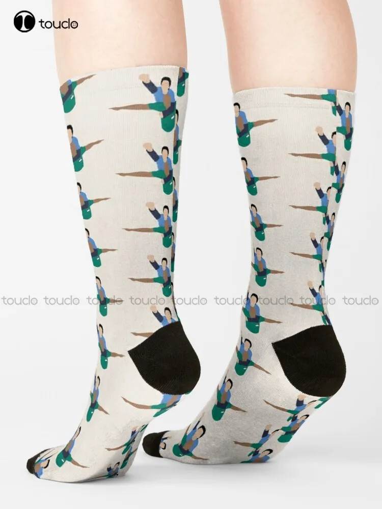 Scrubs Eagle Socks Womens Black Fun Socks Personalized Custom Unisex Adult Teen Youth Socks 360° Digital Print Hd High Quality