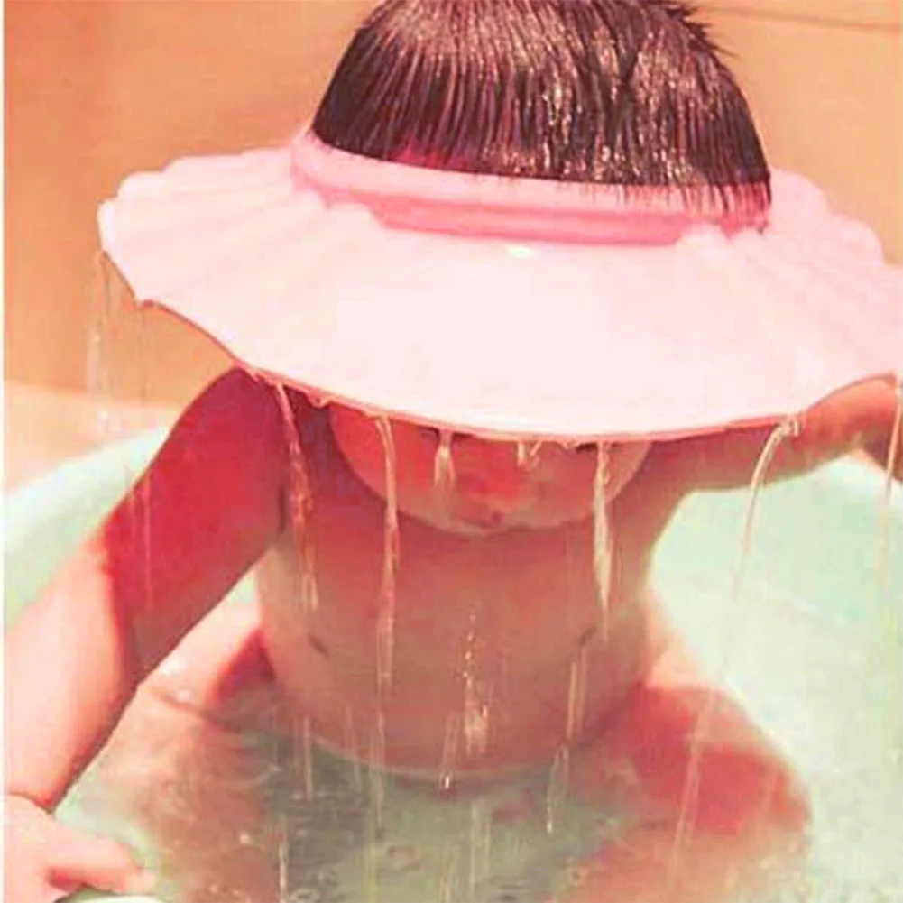 베이비 샤워 소프트 캡, 조절 가능한 헤어 워시 모자, 안전한 어린이 샴푸, 목욕 샤워, 헤드 커버 보호