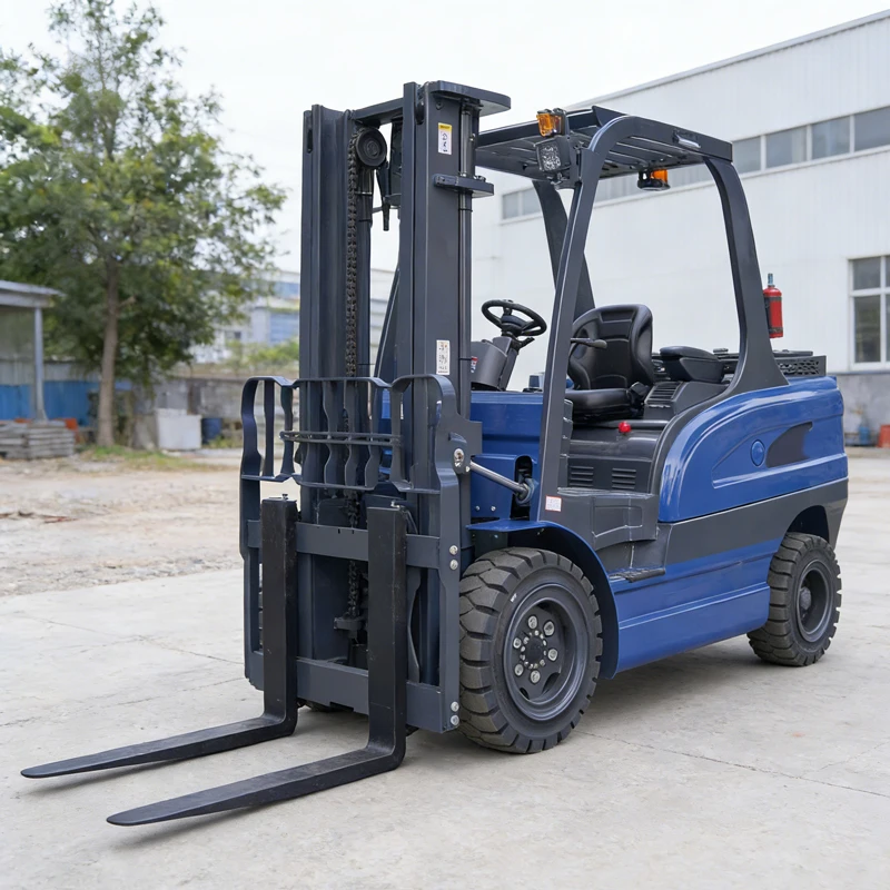1.5/2/4 Ton 4 Wheel Stand-on Full Electric Forklift Small Space Practical Ergonomic Supermarket Storage Handling Truck