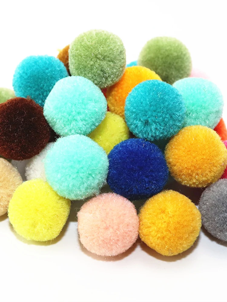 50Pcs/Pack 15mm Various Color Cashmere Ball Pompom Pompones DIY Wedding Sewing Home Velvet Ball Crafts Clothing Accessories
