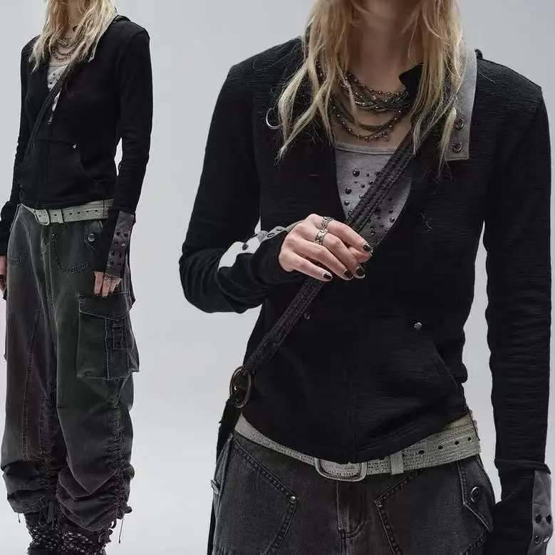 

Biker Jackets Womens Jacket Double Breasted Chic Fur Furry Trimmed Double-Breasted Evening Party Elegant Warmth Softshell Velvet