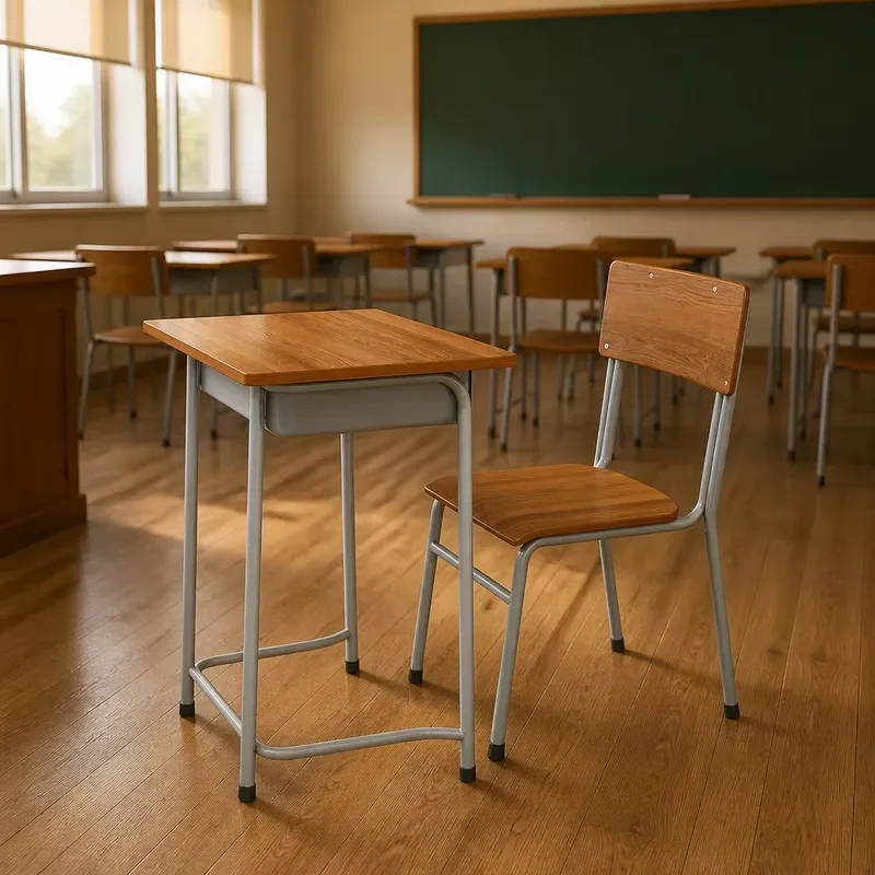 School Furniture Classroom Chairs Tables Desk Chair Set Kids Student Study Table Adjustable Metal Eco-Friendly Durable Modern