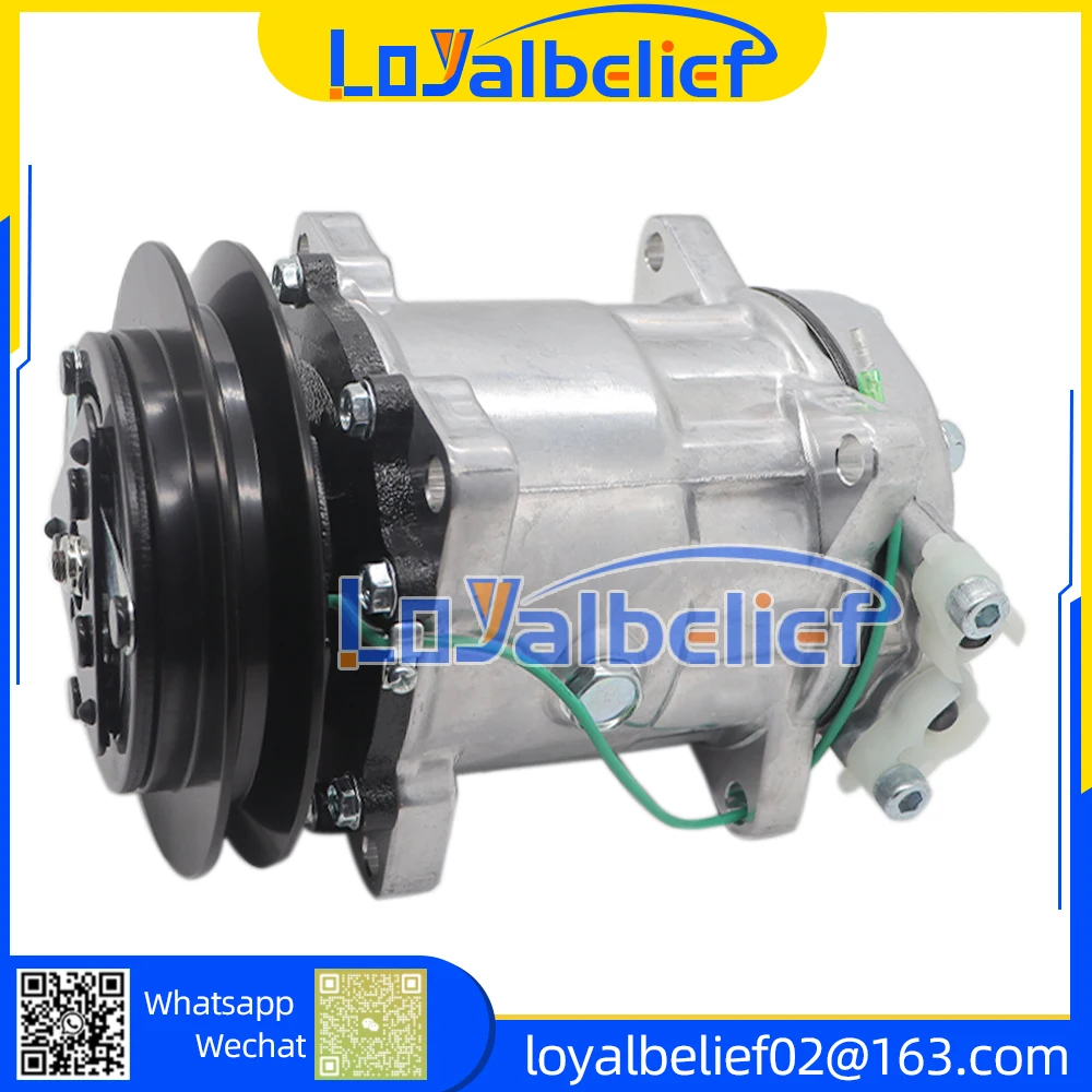 

For SD7H15 Air Conditioning Compressor Mitsubishi Kobelco Kato Komatus Fuso 7120-8019 71208019 AC Compressor