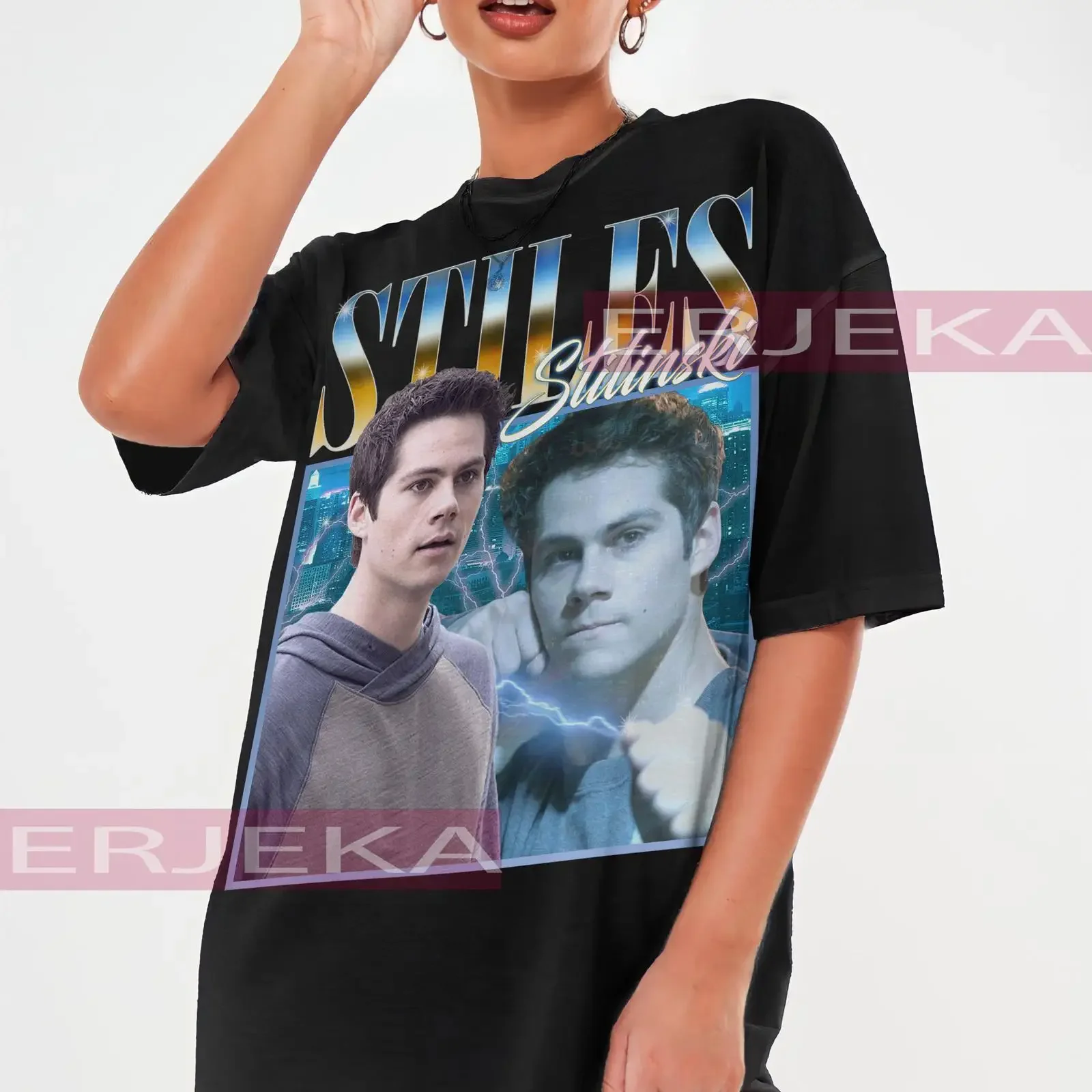 Vintage Stiles Stilinski Homage T shirt 90s Retro Oversized Shirtn Wolf Fans Top vintage Washed Slightly graphic Stretched