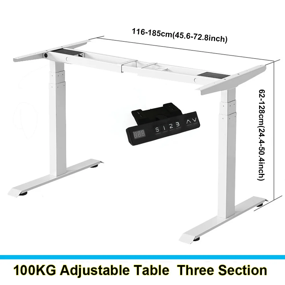 Height Adjustable  Electric Lifting Desk Dual Motor Two/Three Section Sit Standing Desk Frame for Stand Up Office Gaming Table